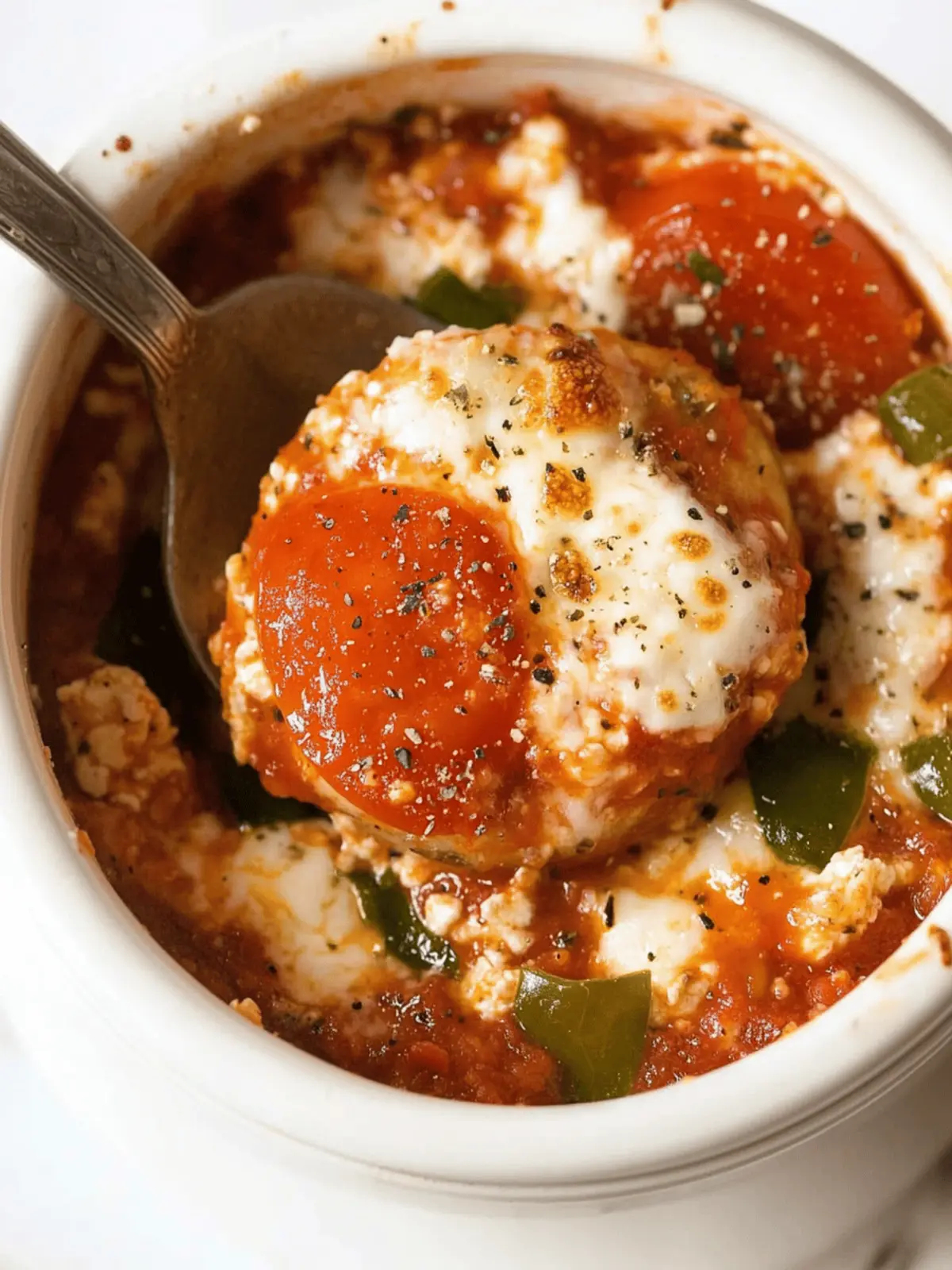 Low Carb Cottage Cheese Pizza Bowl