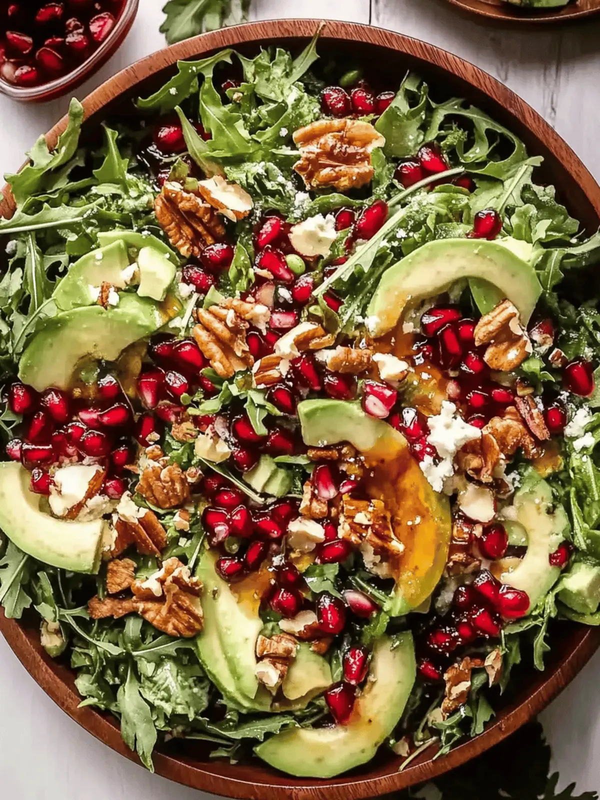 Pomegranate Christmas Salad with Honey Mustard Dressing