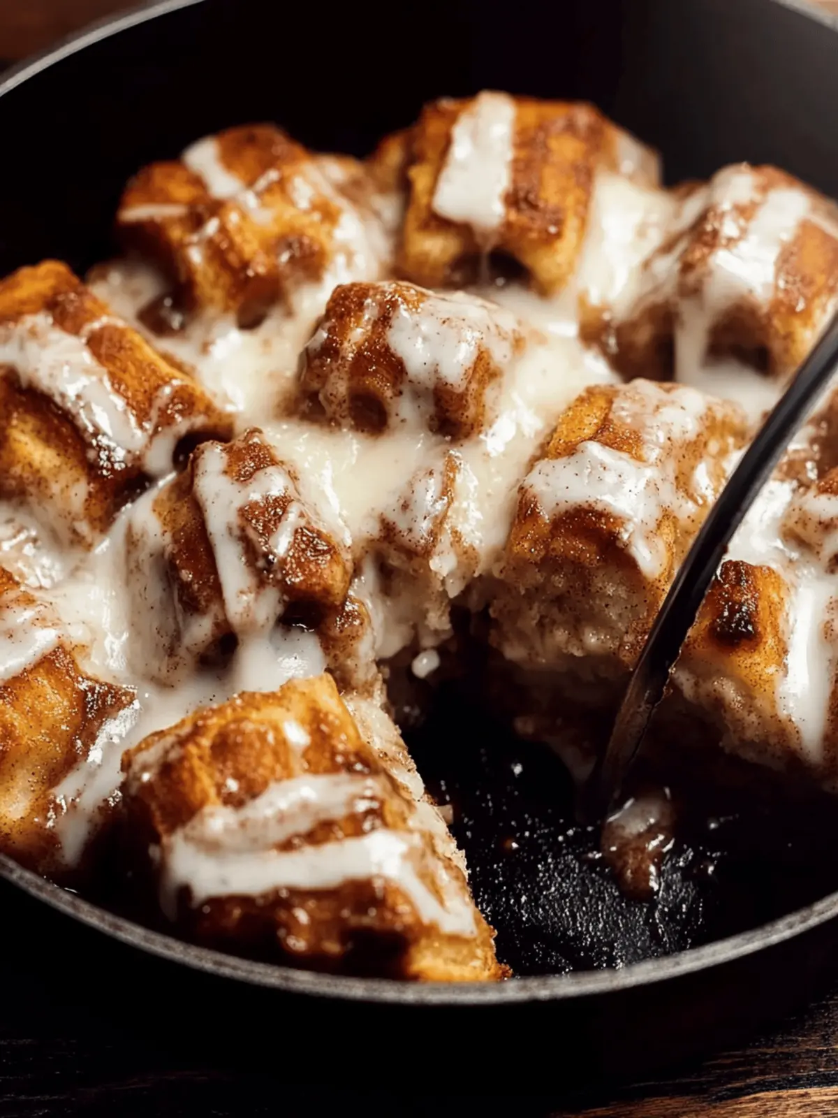Cinnamon Roll Monkey Bread Skillet