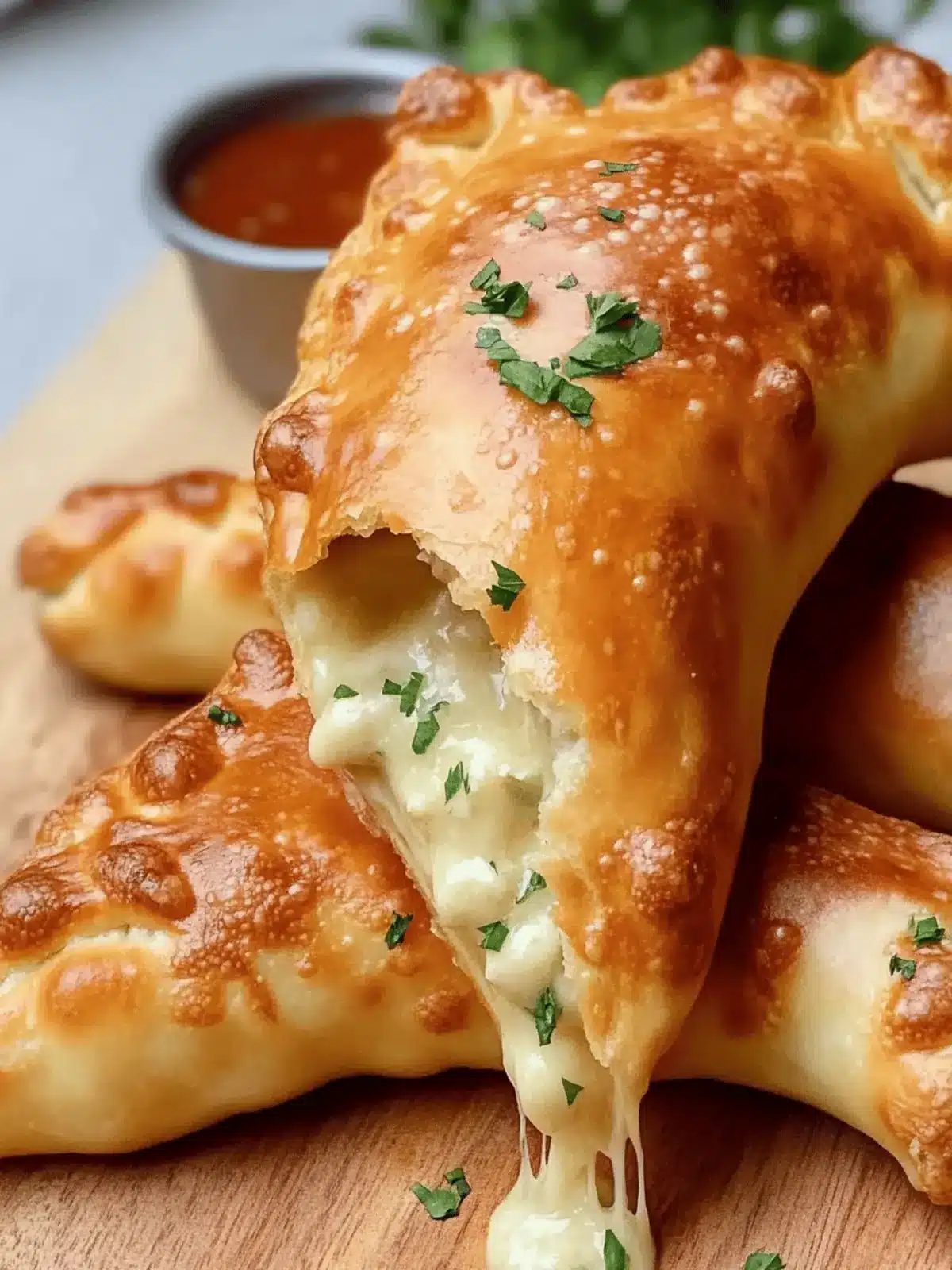 Chicken Alfredo Air Fryer Calzones