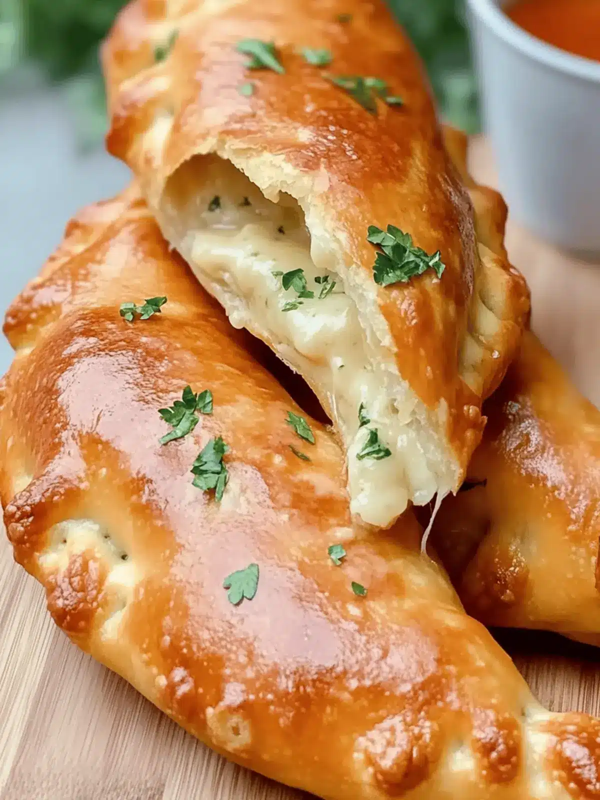Chicken Alfredo Air Fryer Calzones