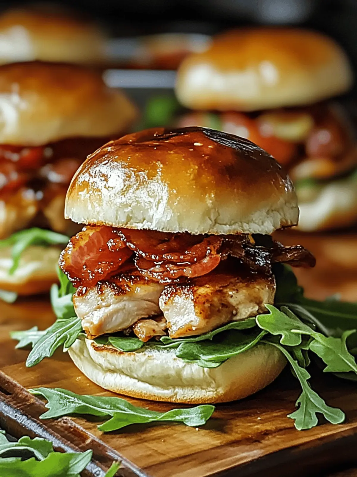 Maple Chicken Beef Bacon Sliders