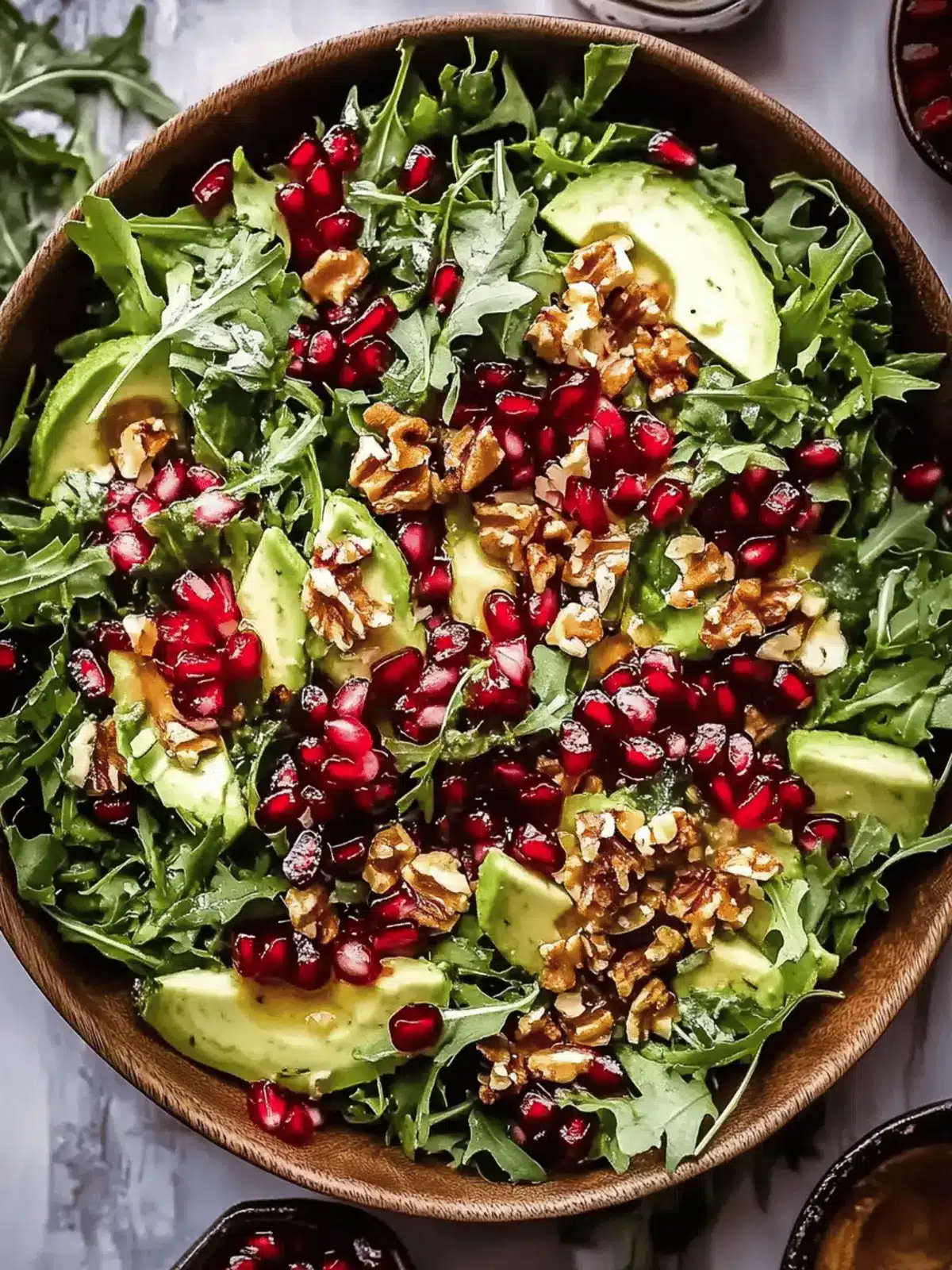 Pomegranate Christmas Salad with Honey Mustard Dressing