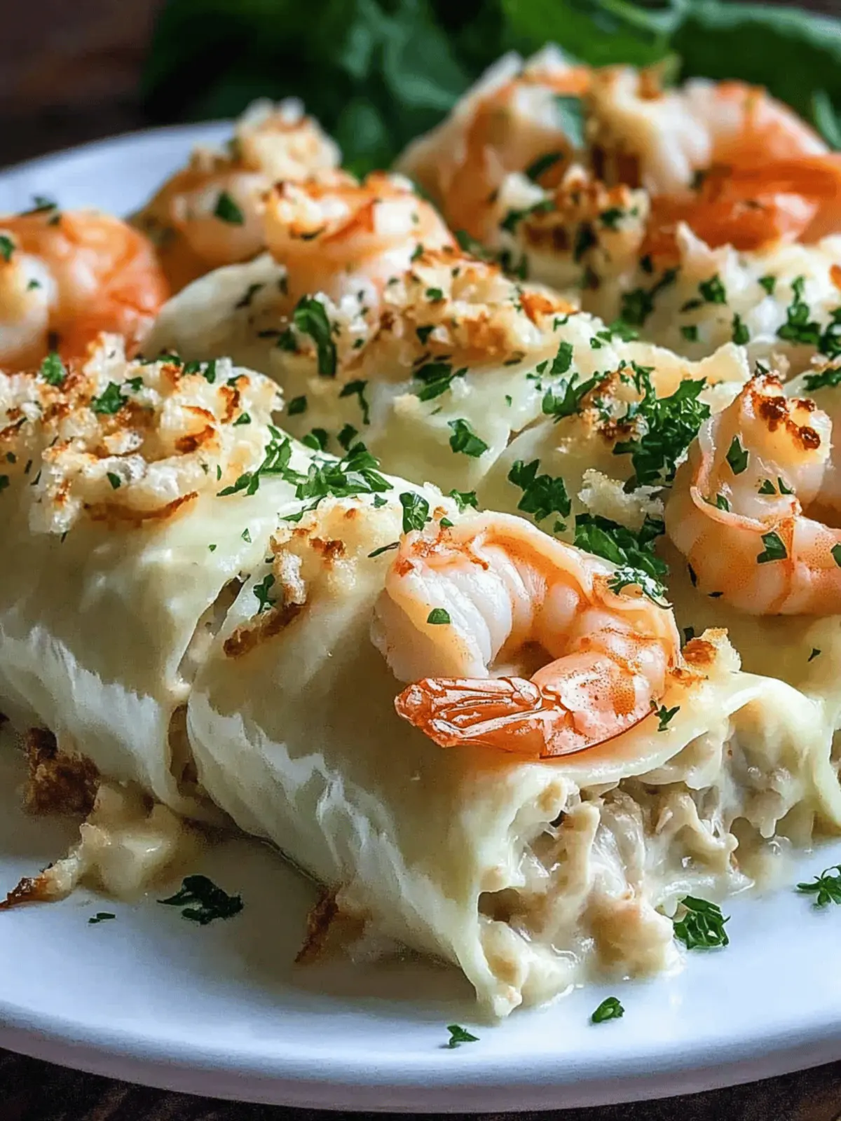Delicious Shrimp Crab Alfredo Roll-Ups for Ultimate Comfort 4 Shrimp Crab Alfredo Roll Ups