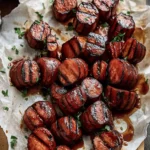 Maple BBQ Hasselback Kielbasa Bites