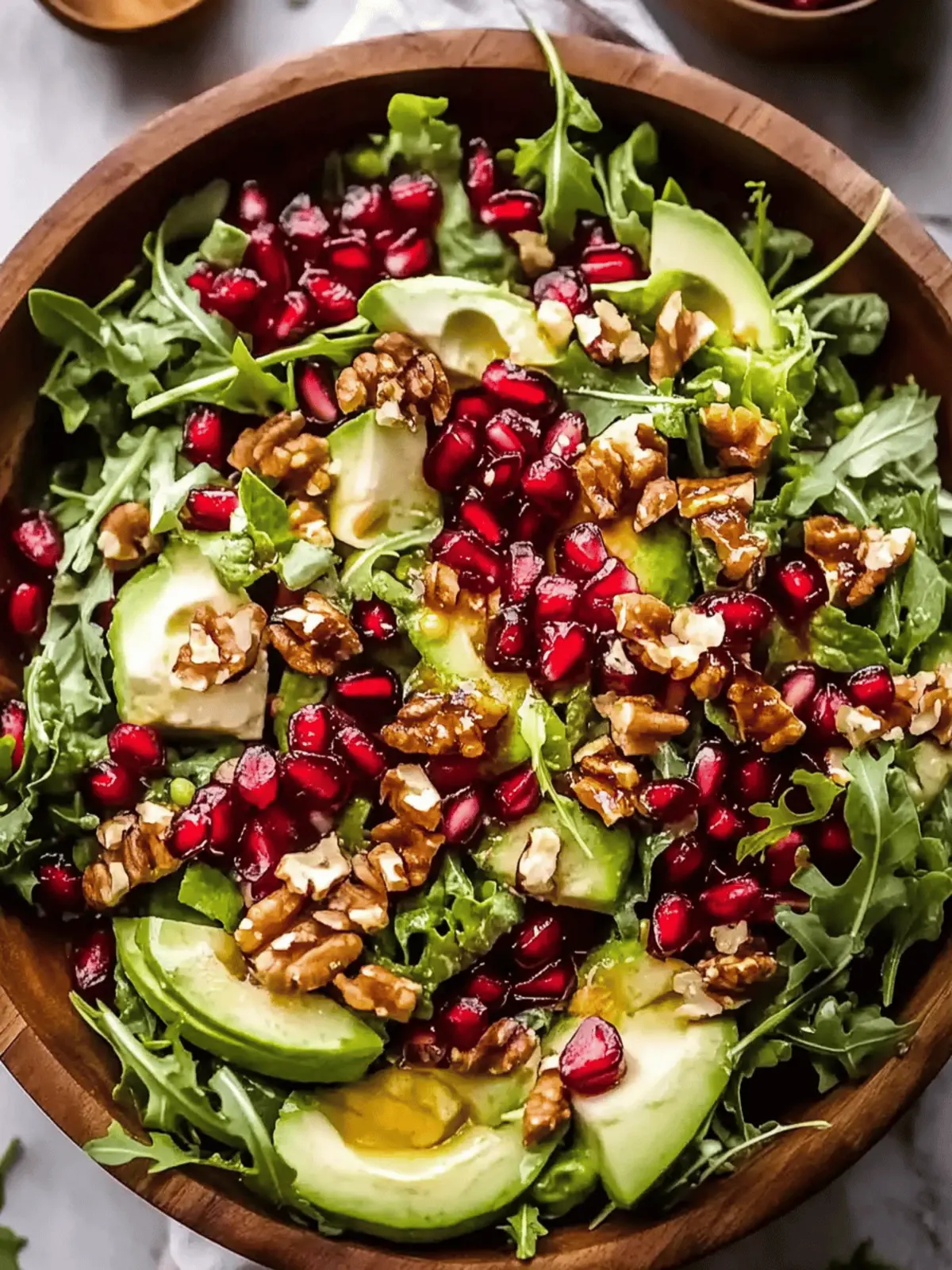 Pomegranate Christmas Salad with Honey Mustard Dressing