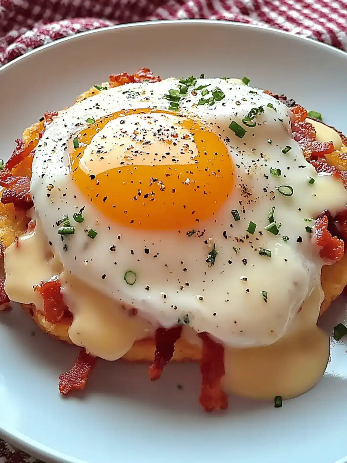 Egg Topped Hash Browns with Bacon Gravy Recipe