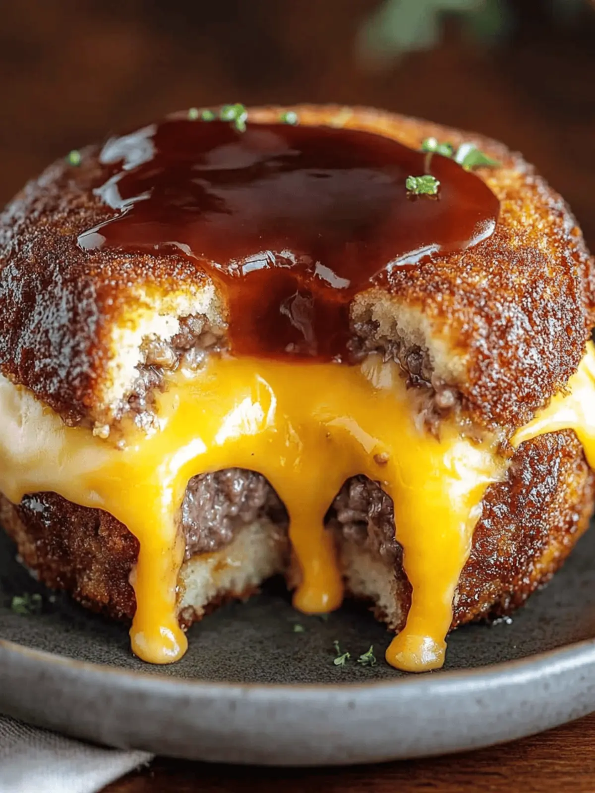 Cheeseburger Lava Cake Molten Melt