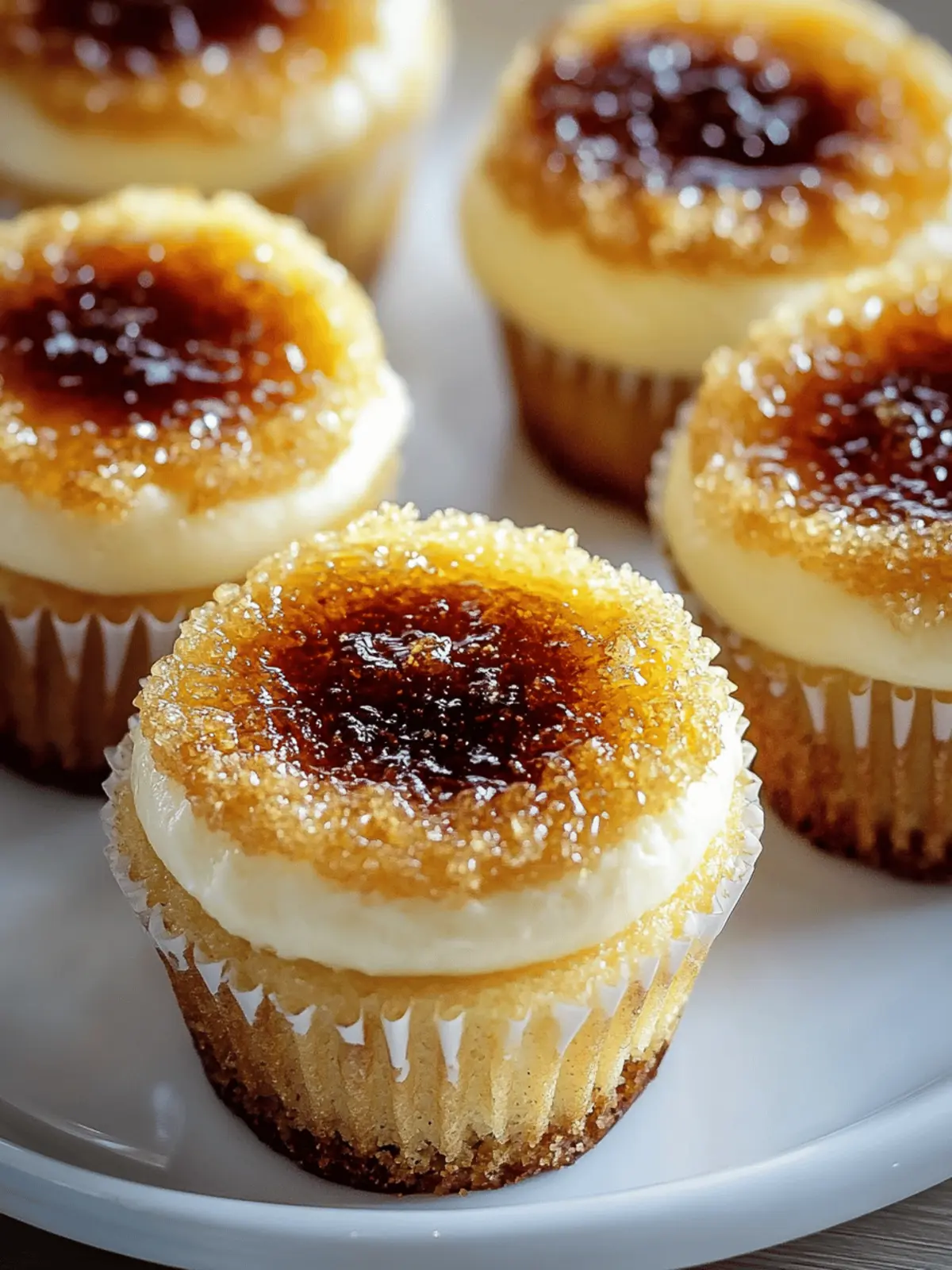Decadent Vanilla Bean Crème Brûlée Cheesecake Cupcakes Await 4 Vanilla Bean Crème Brûlée Cheesecake Cupcakes
