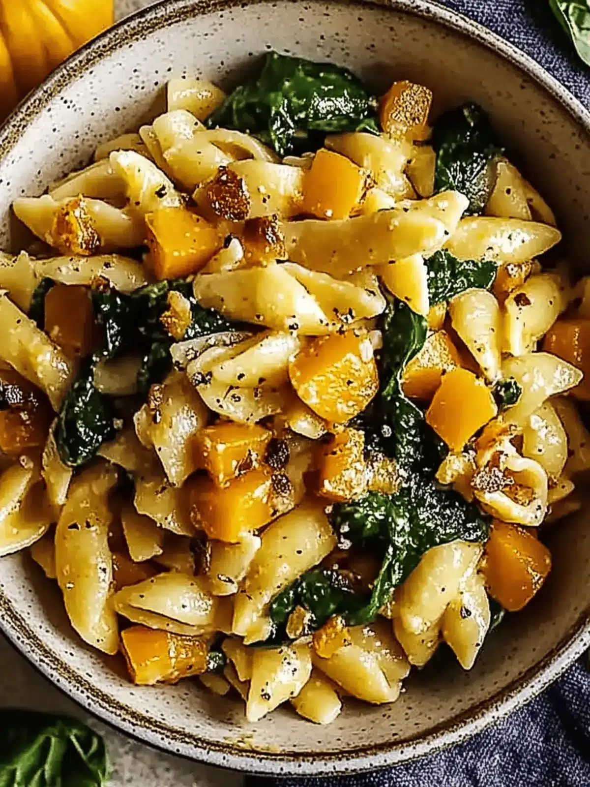 Butternut Squash Spinach Pasta