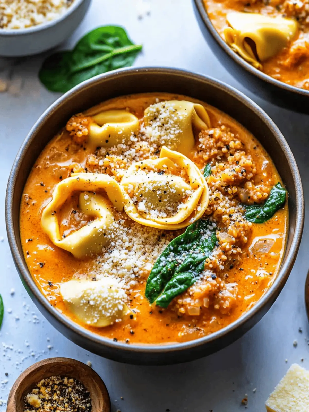 Creamy Spinach Tortellini Soup