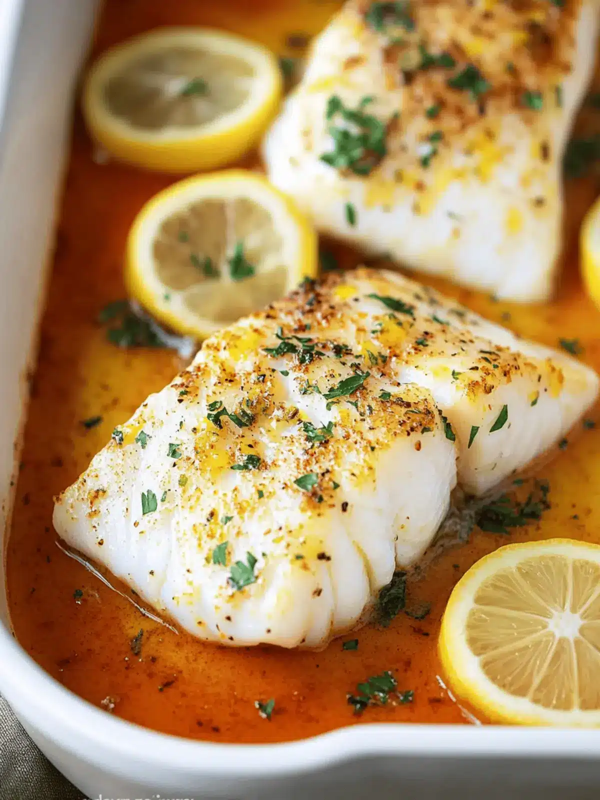 Lemon Butter Baked Cod