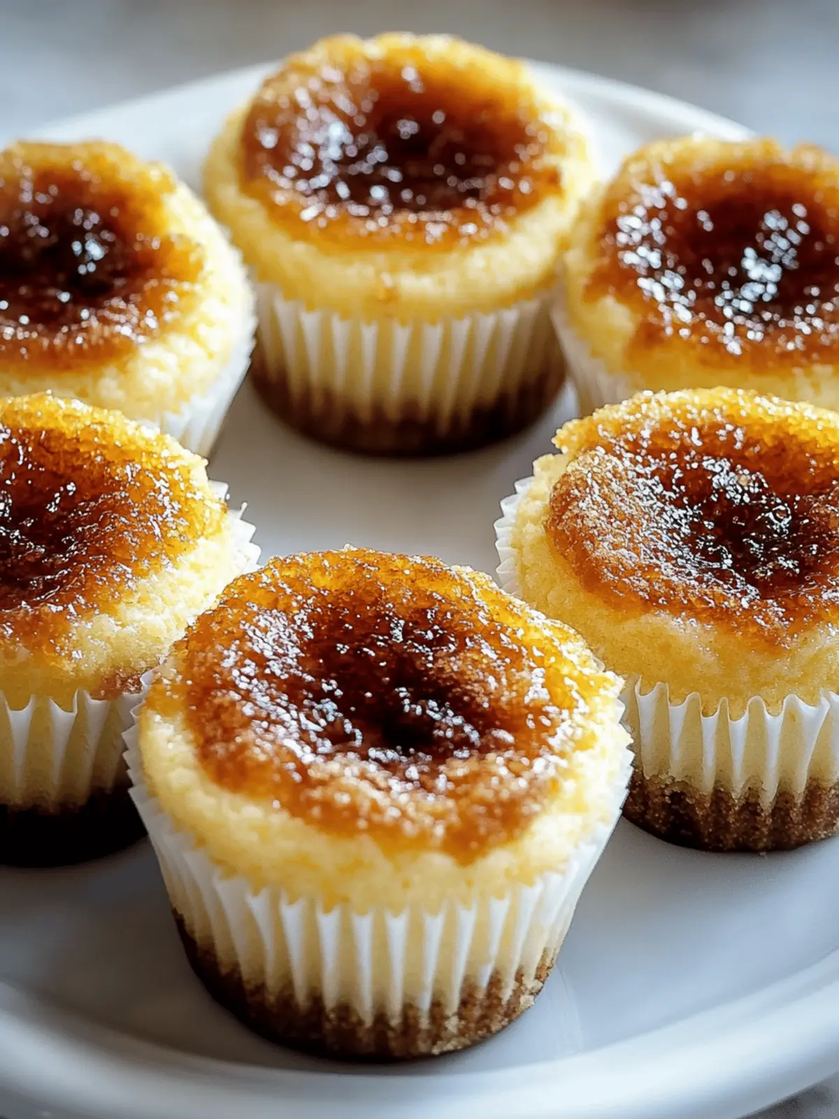 Decadent Vanilla Bean Crème Brûlée Cheesecake Cupcakes Await 3 Vanilla Bean Crème Brûlée Cheesecake Cupcakes