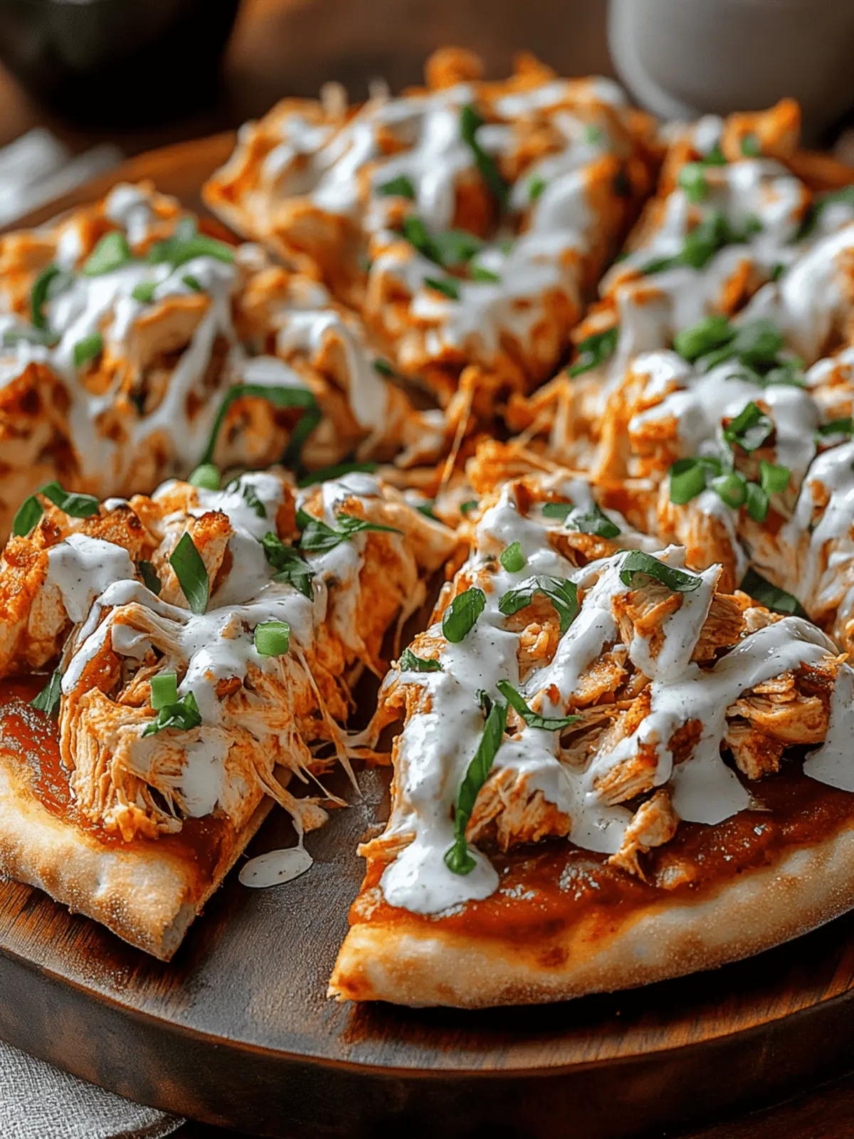 High-Protein Buffalo Chicken Pizza