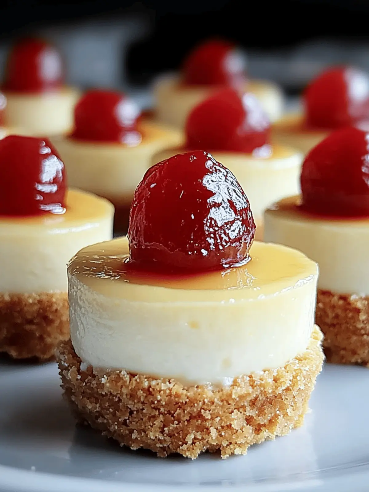 Mini Cheesecakes with Vanilla Wafer Crust