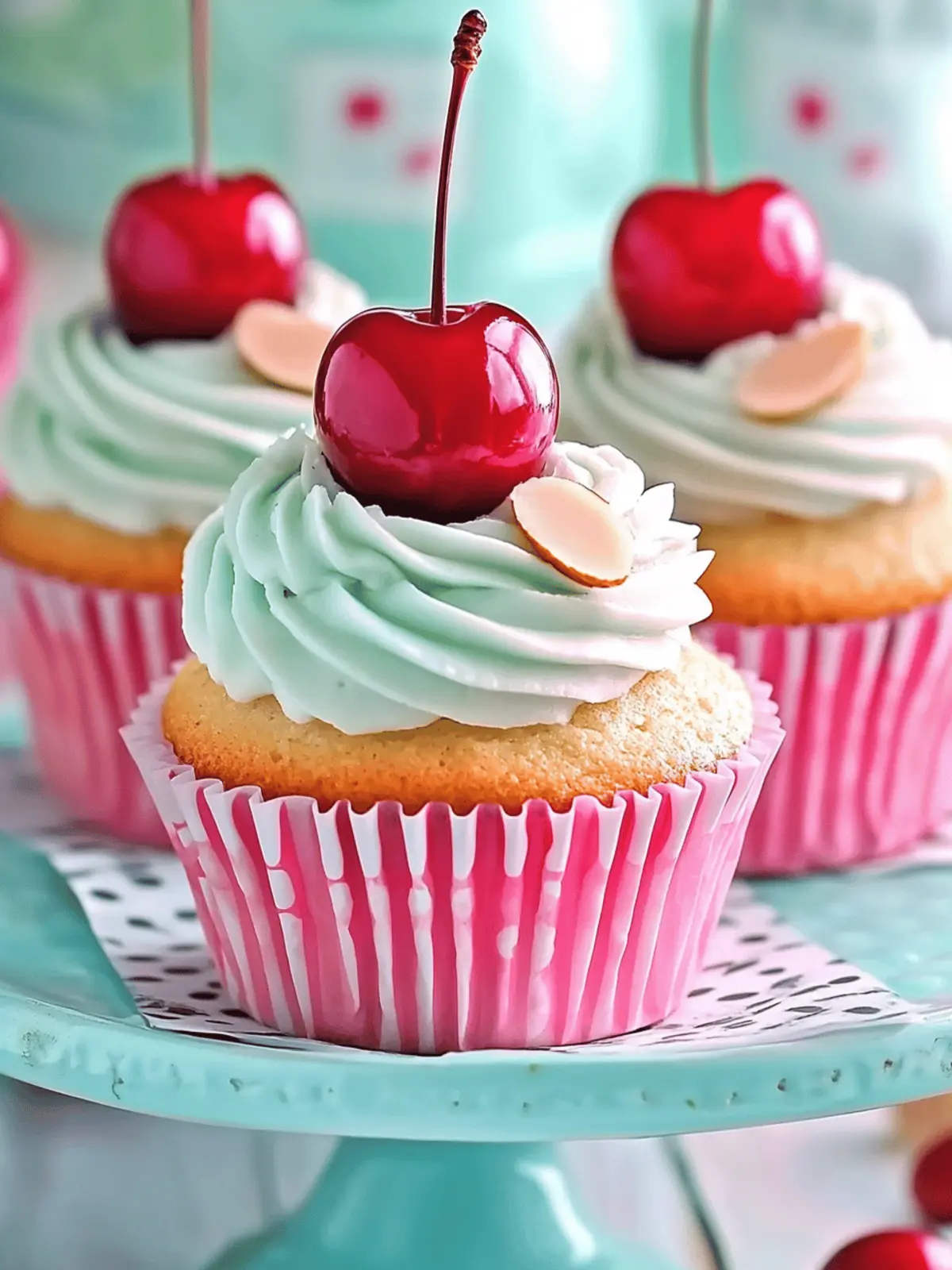 Small Batch Cherry Almond Cupcakes