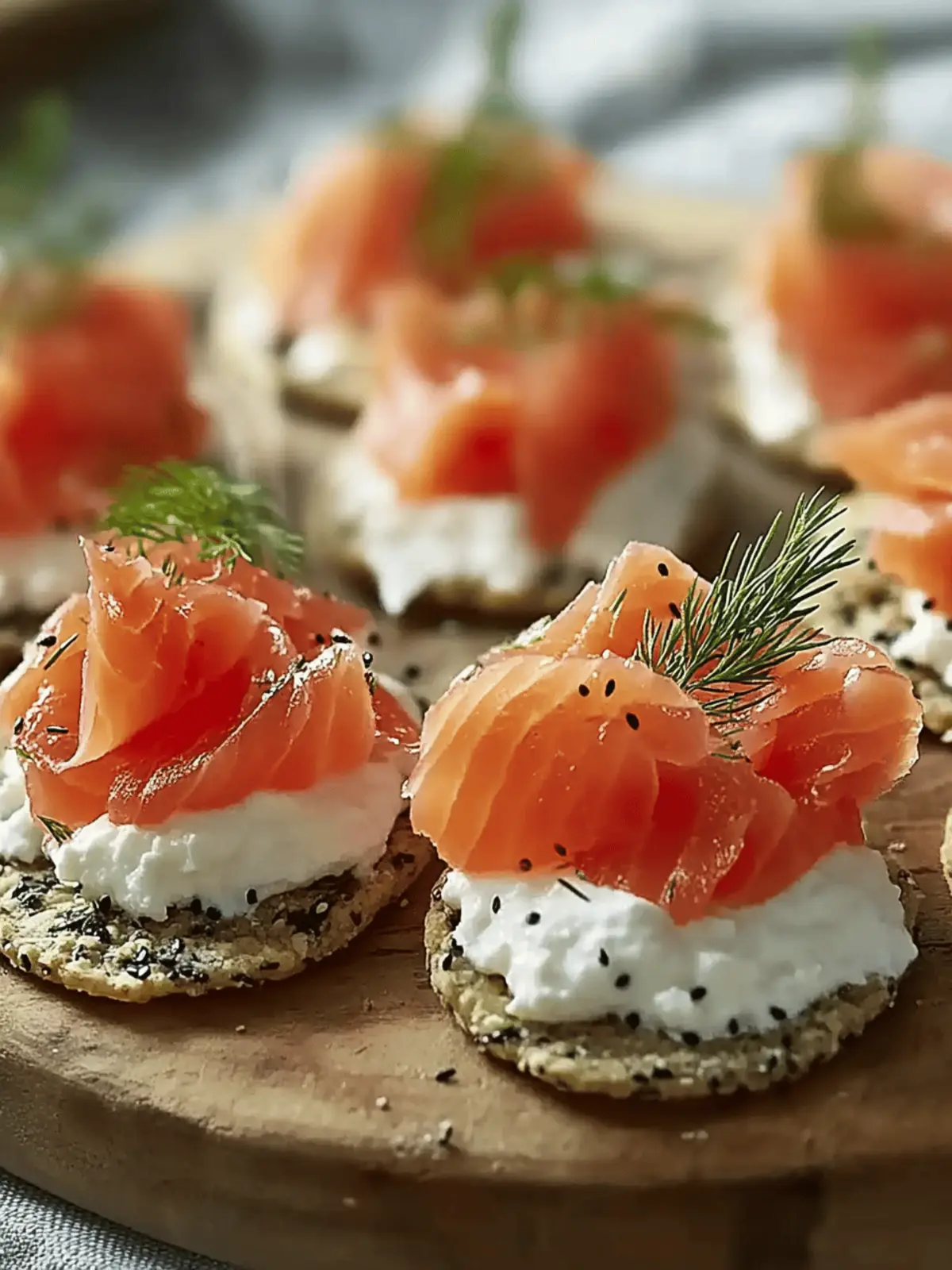 Smoked Salmon Cream Cheese Crackers