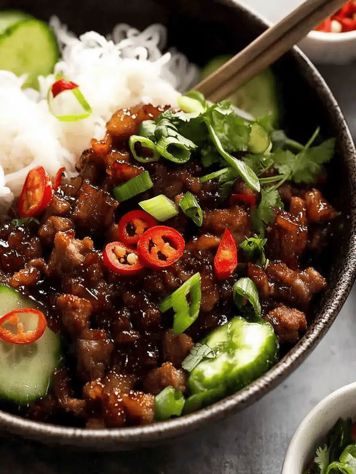 Vietnamese Caramelised Pork Bowls