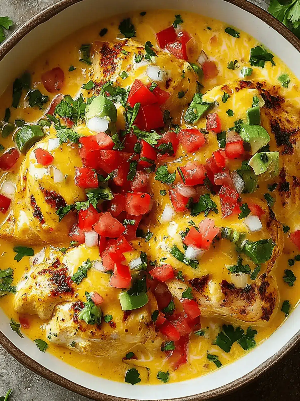 Mexican Chicken with Cheese Sauce