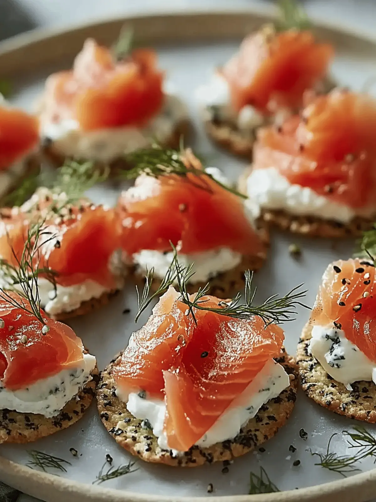Smoked Salmon Cream Cheese Crackers