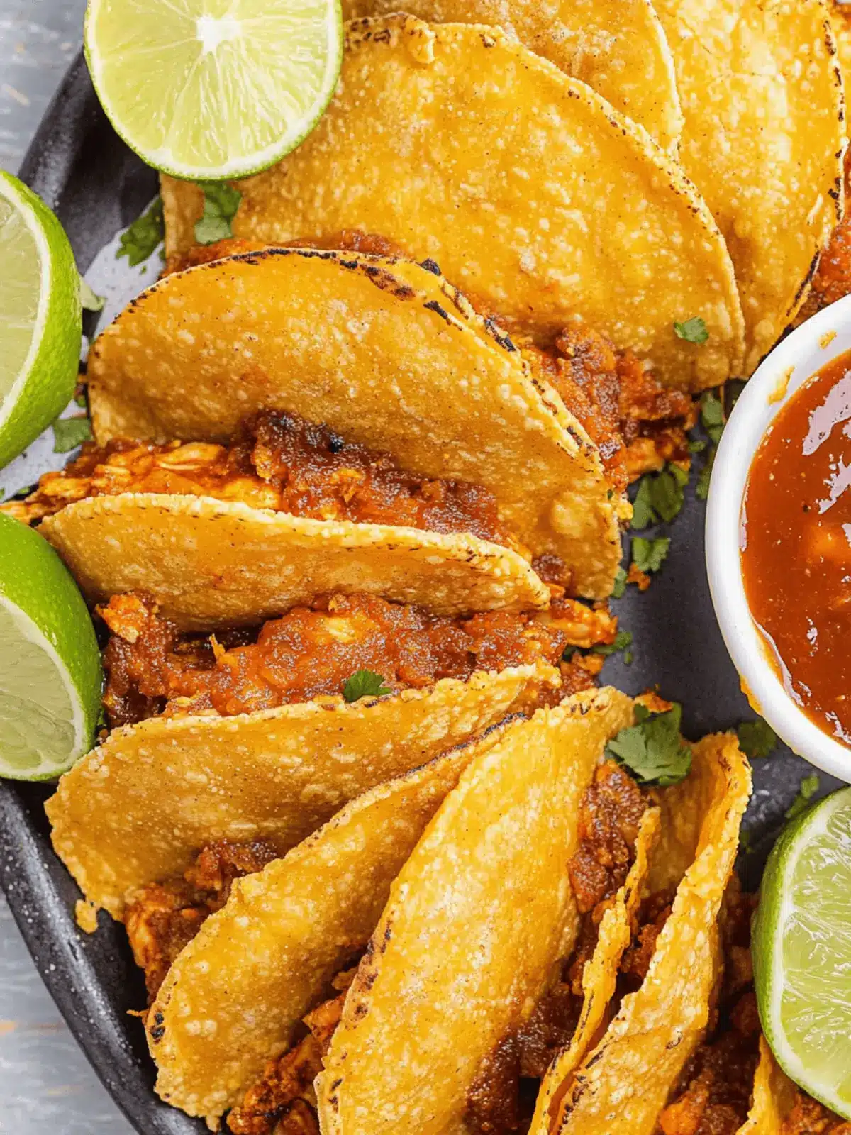 Cheesy Crispy Chicken Tacos