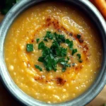 One Pot Creamy Carrot Lentil Soup