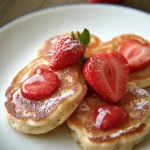 Strawberry Vanilla Cottage Cheese Pancake Bites