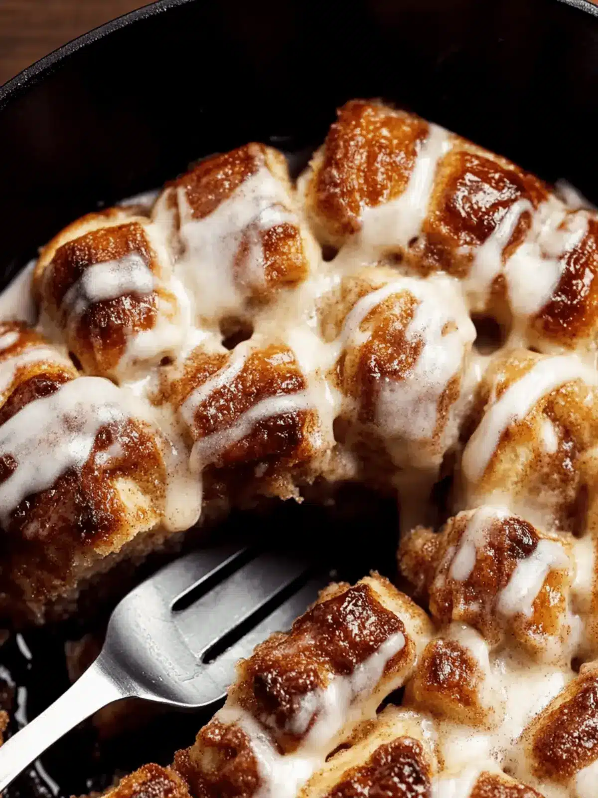 Cinnamon Roll Monkey Bread Skillet