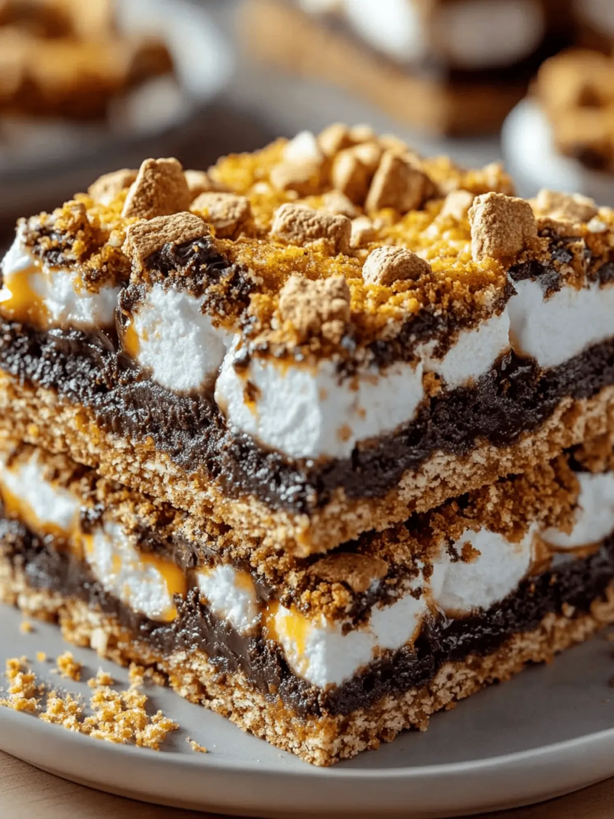 Vegan Pumpkin S'mores Cookie Bars