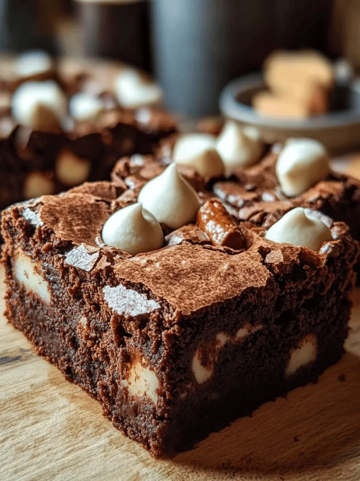 Decadent Hot Chocolate Brownies with Gooey Marshmallow Topping 3 Hot Chocolate Brownies