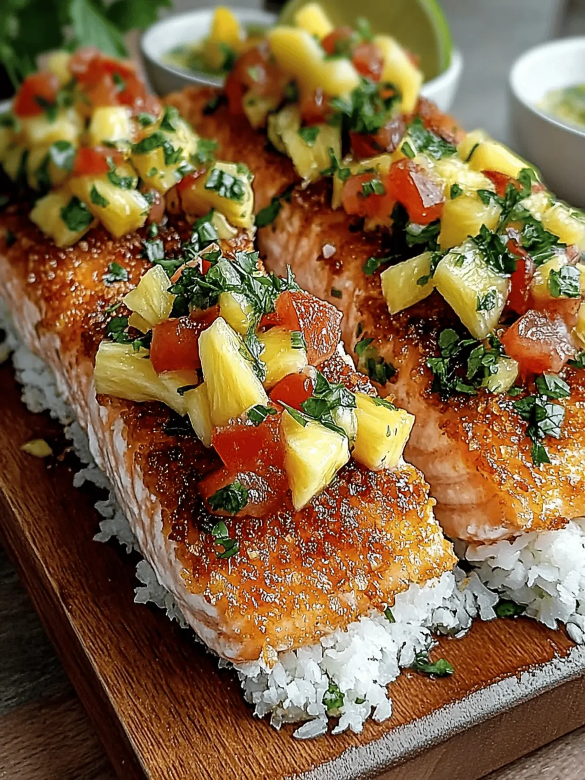 Coconut Crusted Salmon with Pineapple Salsa for a Tropical Escape 4 Coconut Crusted Salmon with Pineapple Salsa