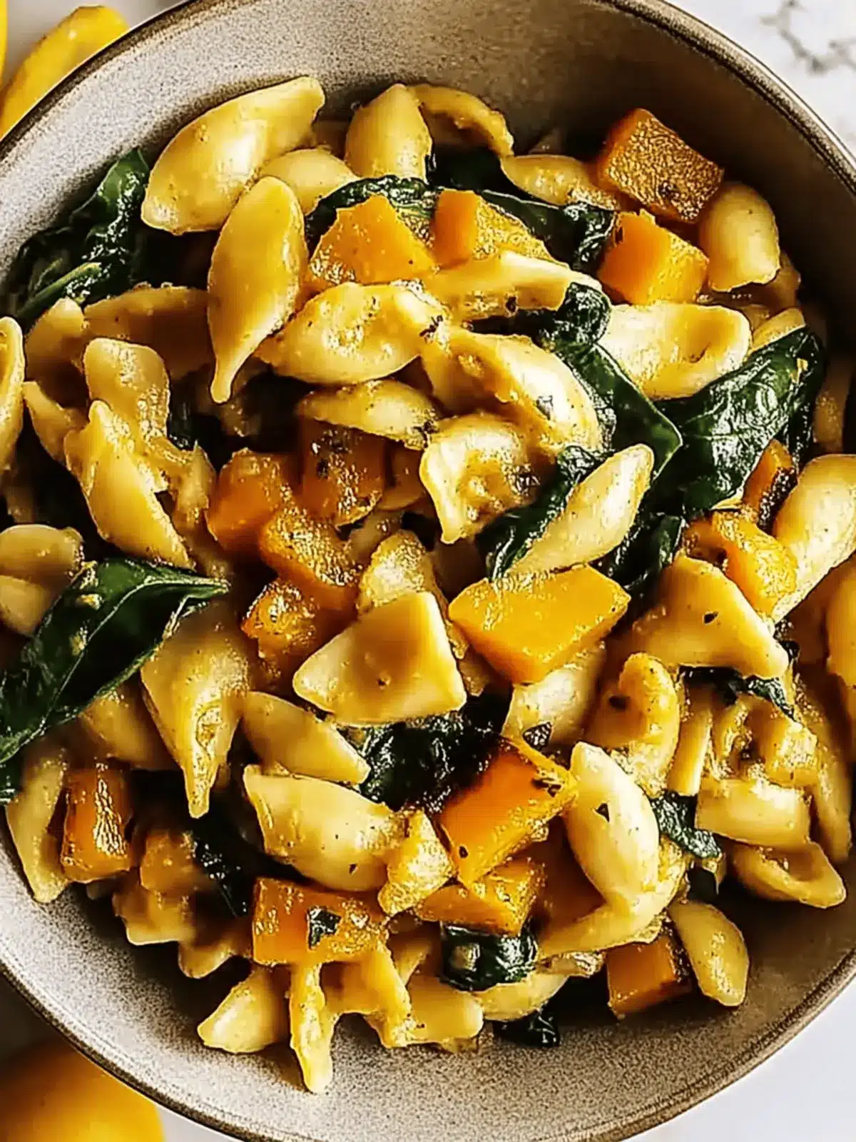 Butternut Squash Spinach Pasta