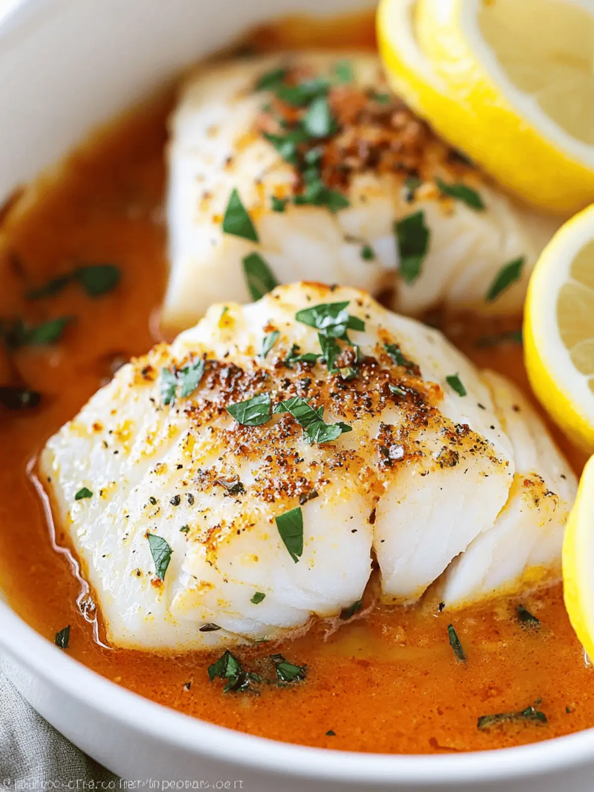 Lemon Butter Baked Cod