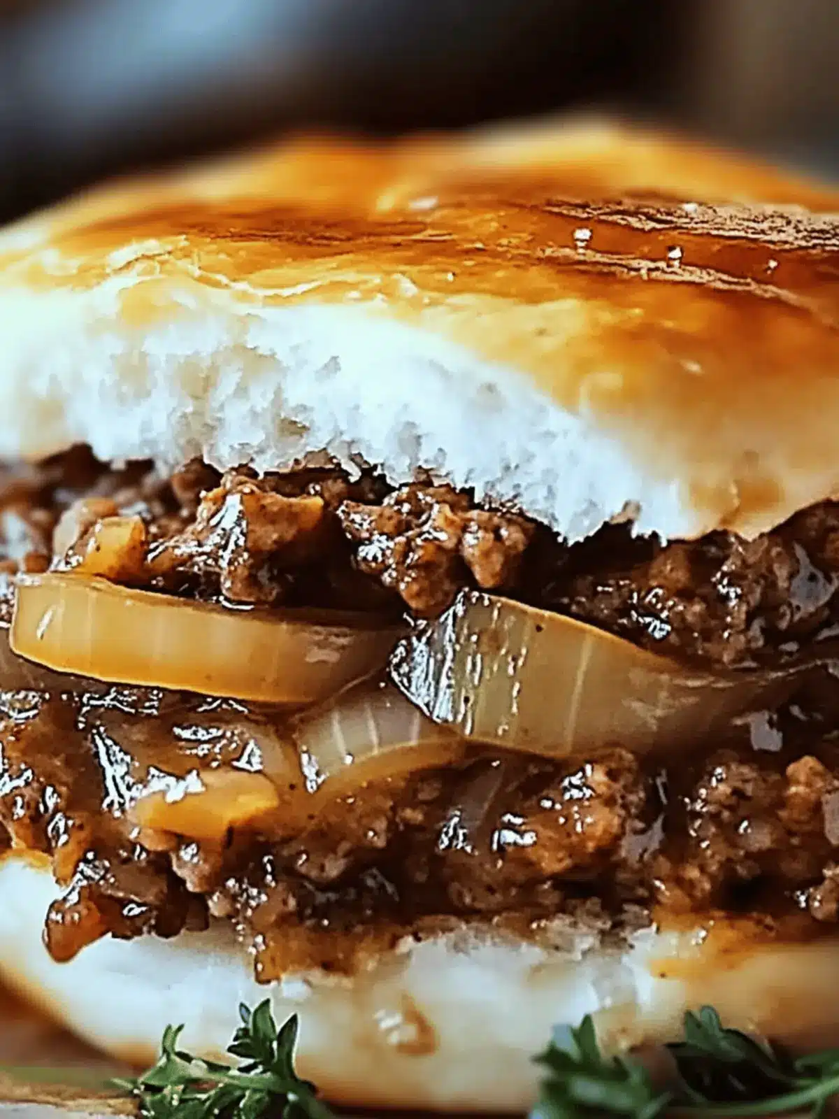 French Onion Beef Sloppy Joes