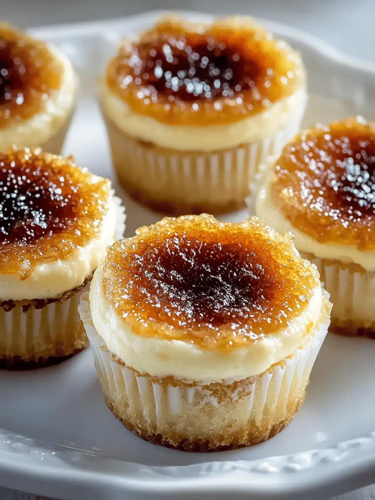 Vanilla Bean Crème Brûlée Cheesecake Cupcakes