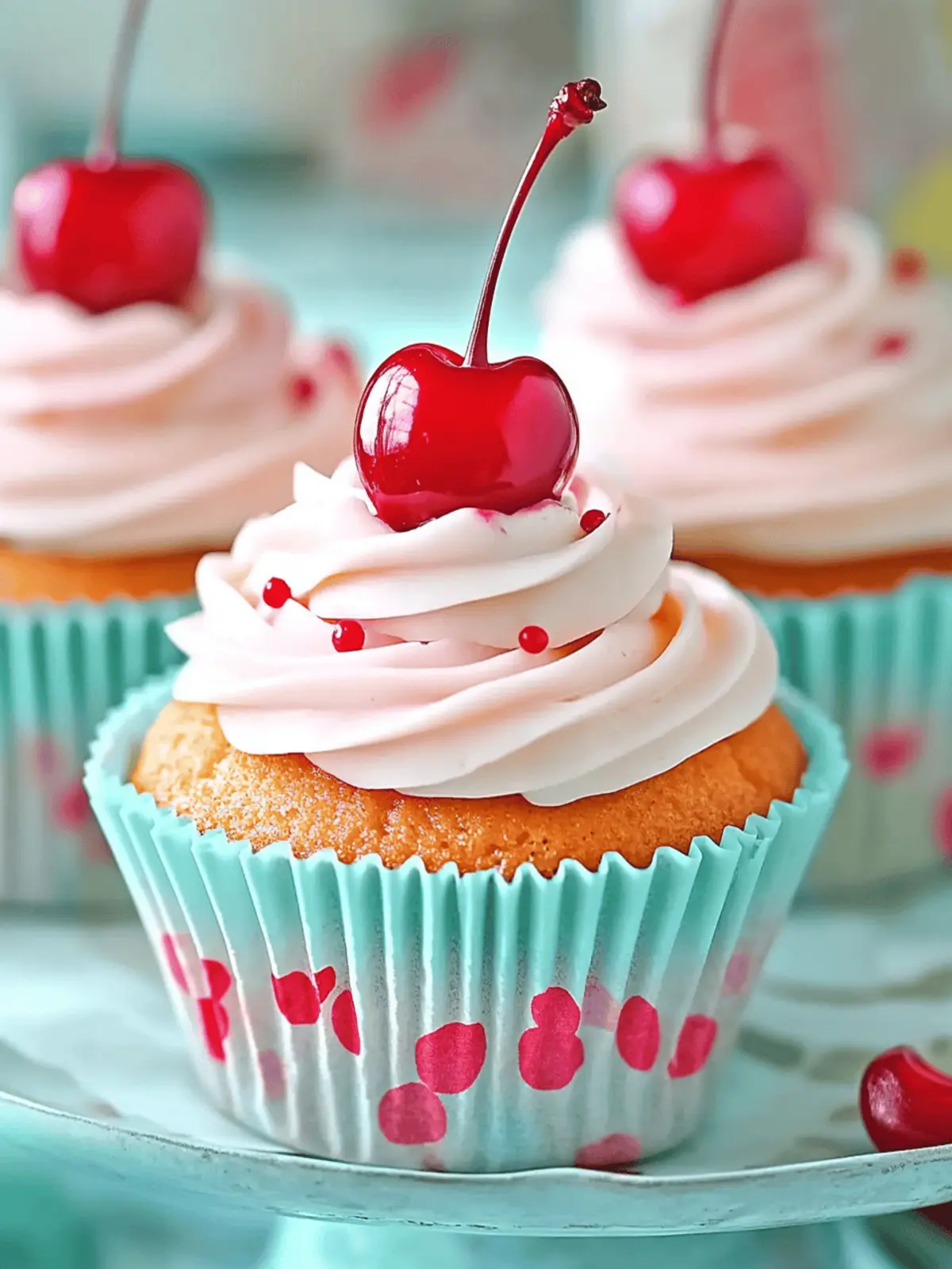 Small Batch Cherry Almond Cupcakes