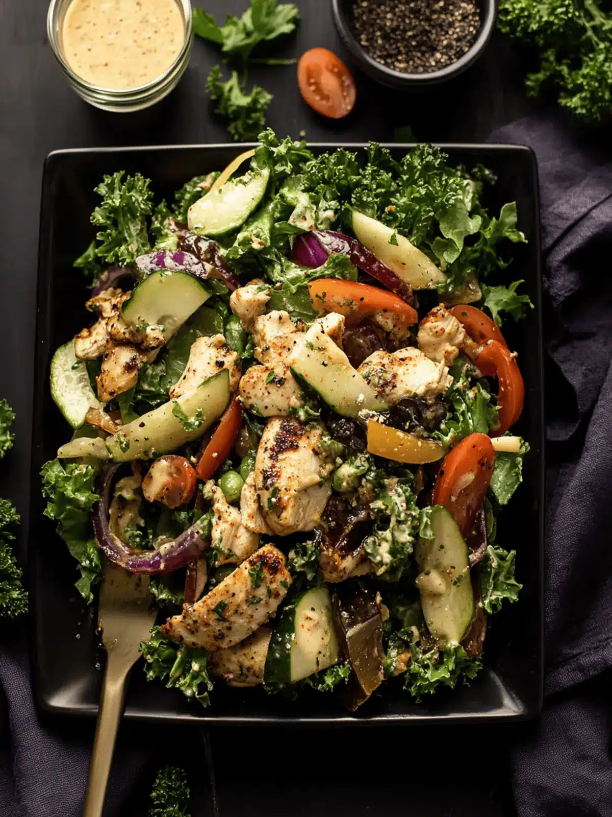 Baked Jamaican Jerk Chicken Salad