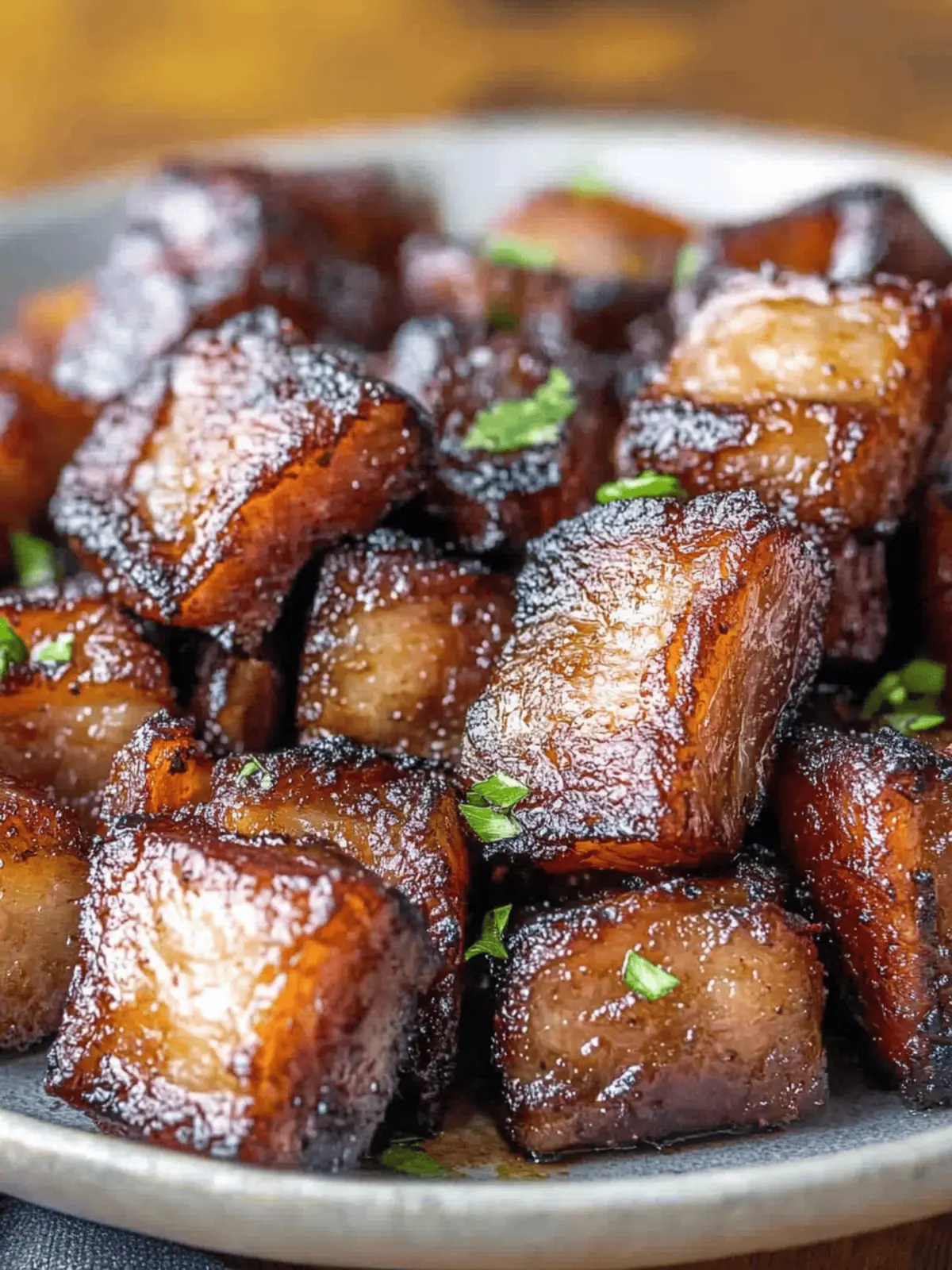 Air Fryer Pork Belly Bites