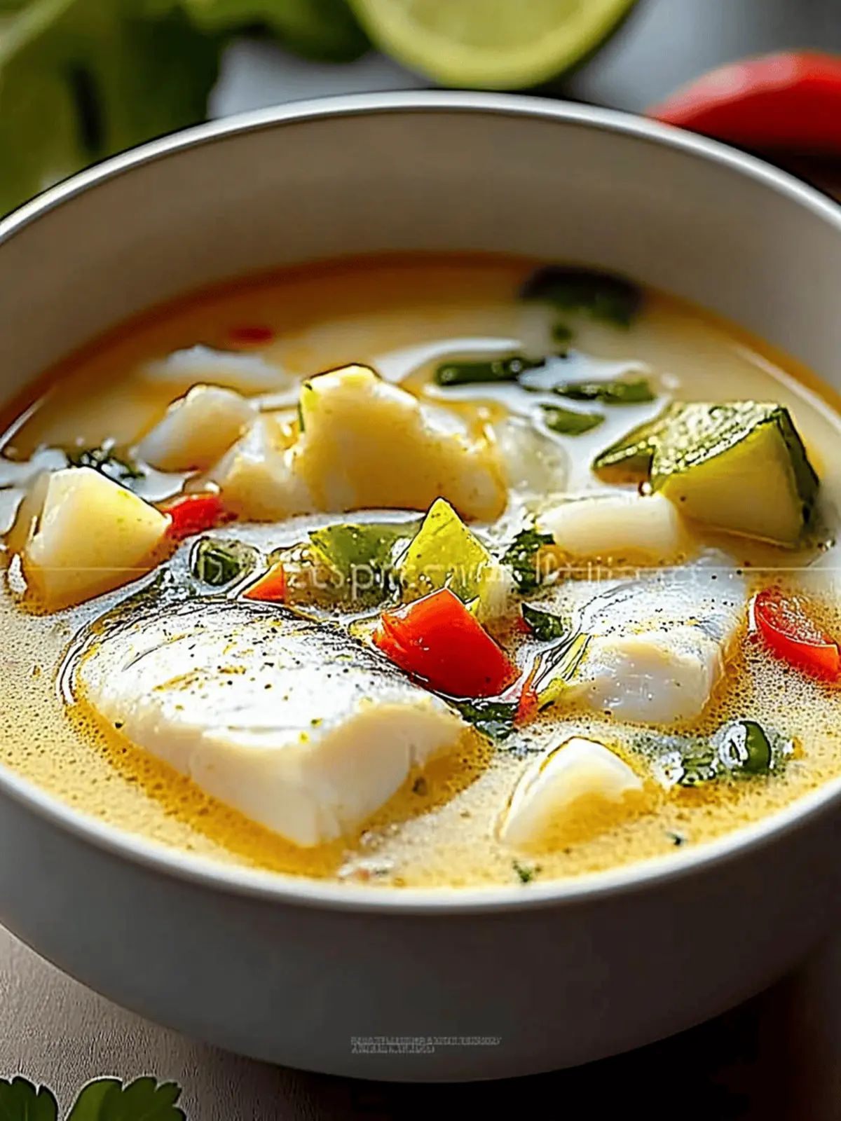 Bright Coconut Lime Fish Soup Recipe