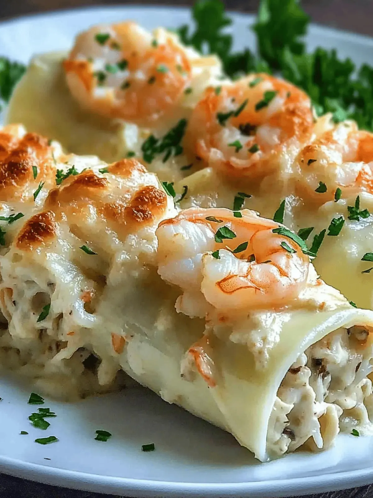 Delicious Shrimp Crab Alfredo Roll-Ups for Ultimate Comfort 2 Shrimp Crab Alfredo Roll Ups