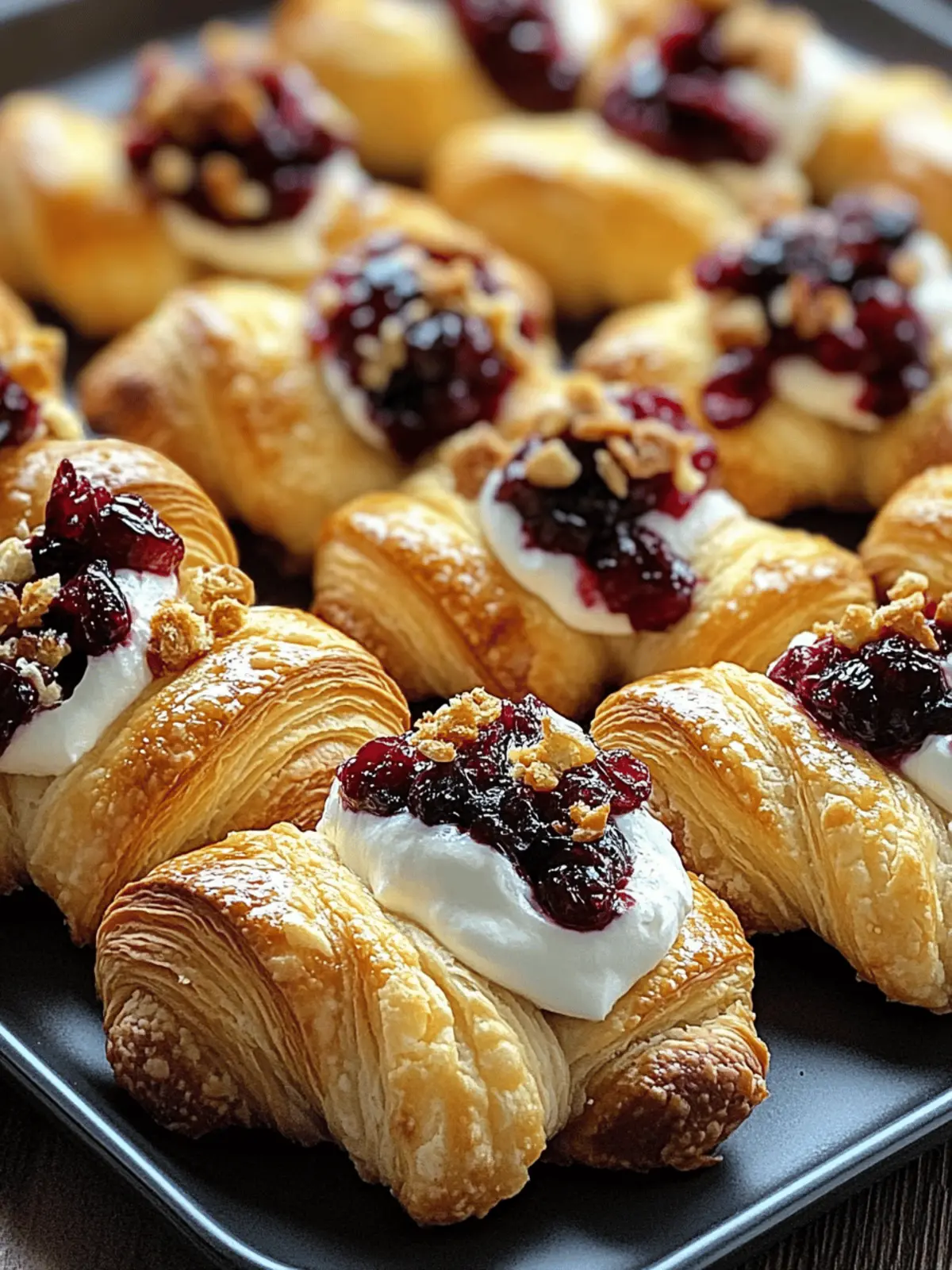Cranberry Cream Cheese Crescent Bites