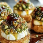 Pistachio-Crusted Brie Bites