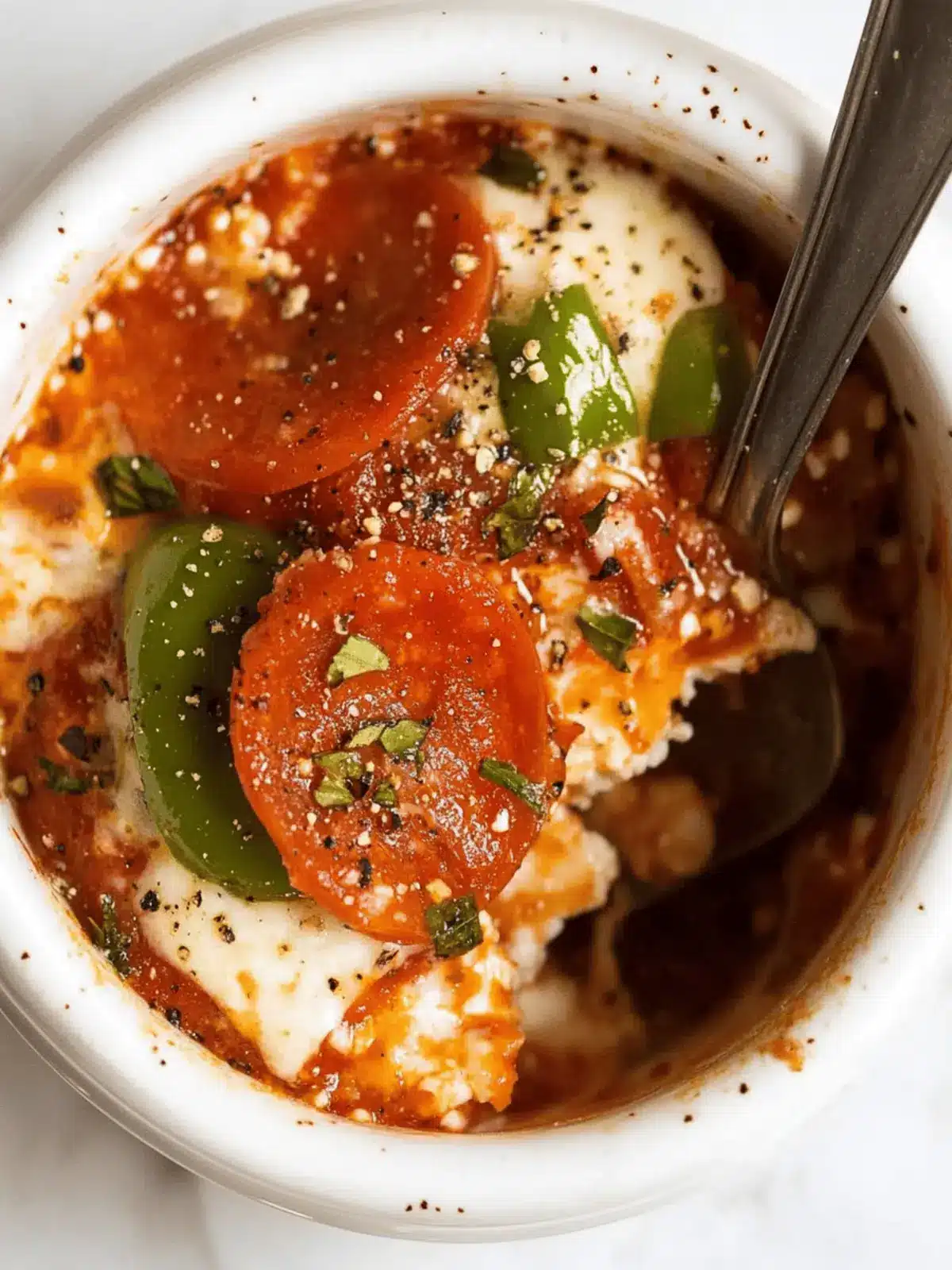 Low Carb Cottage Cheese Pizza Bowl