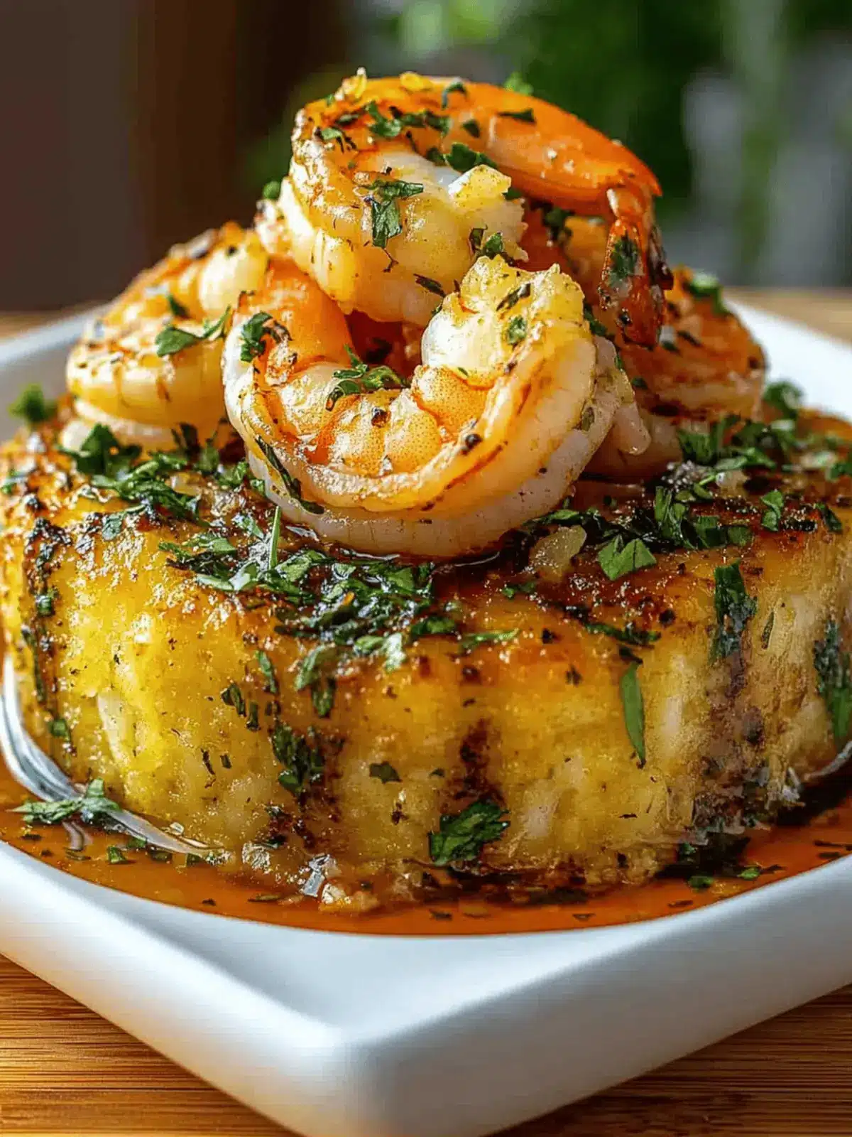 Garlic Shrimp Mofongo