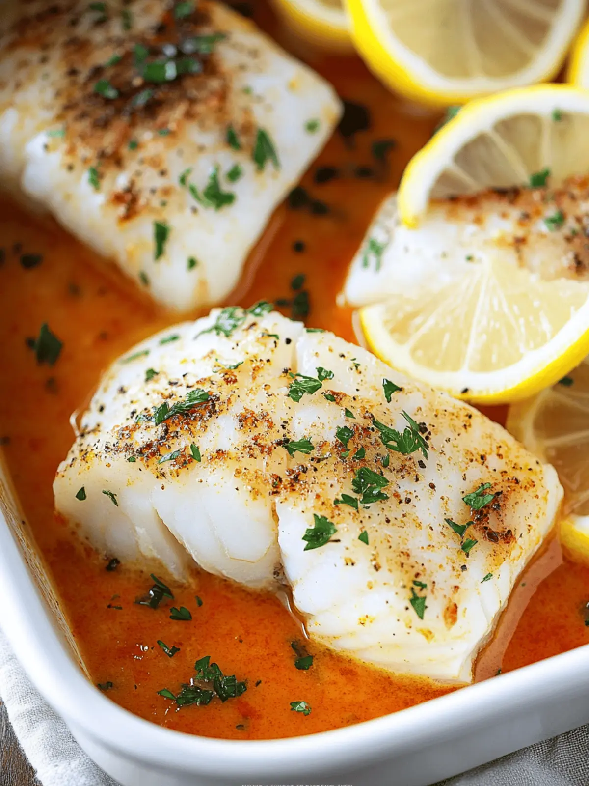 Lemon Butter Baked Cod