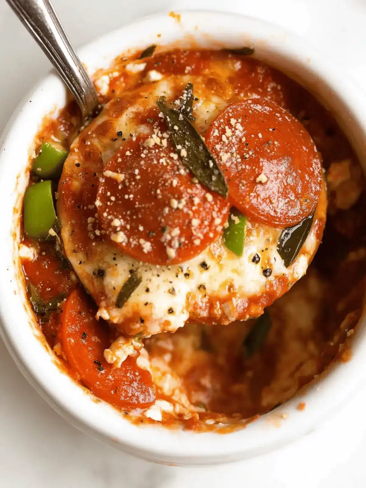 Low Carb Cottage Cheese Pizza Bowl
