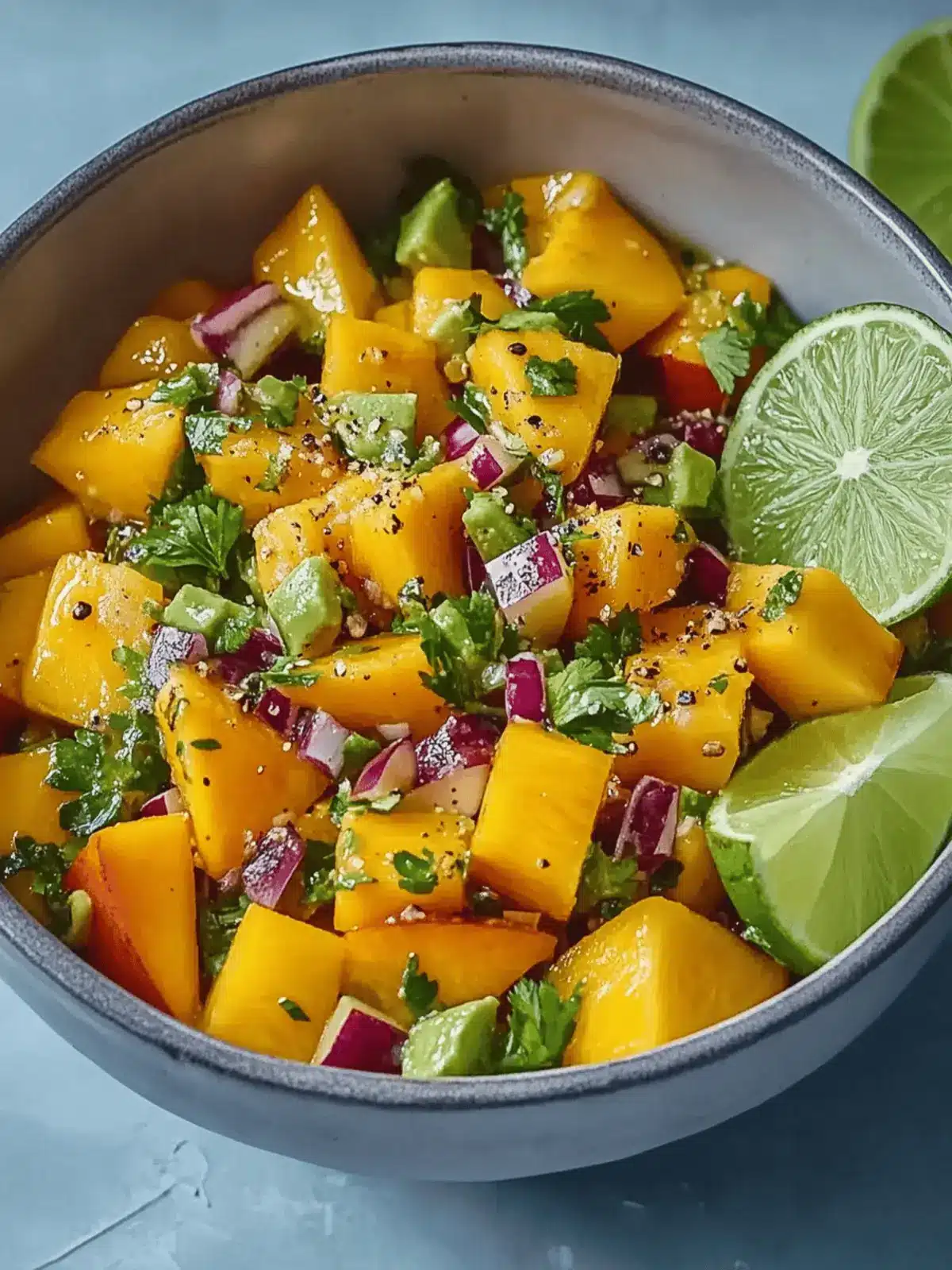 Mango Salad Recipe with Lime Dressing