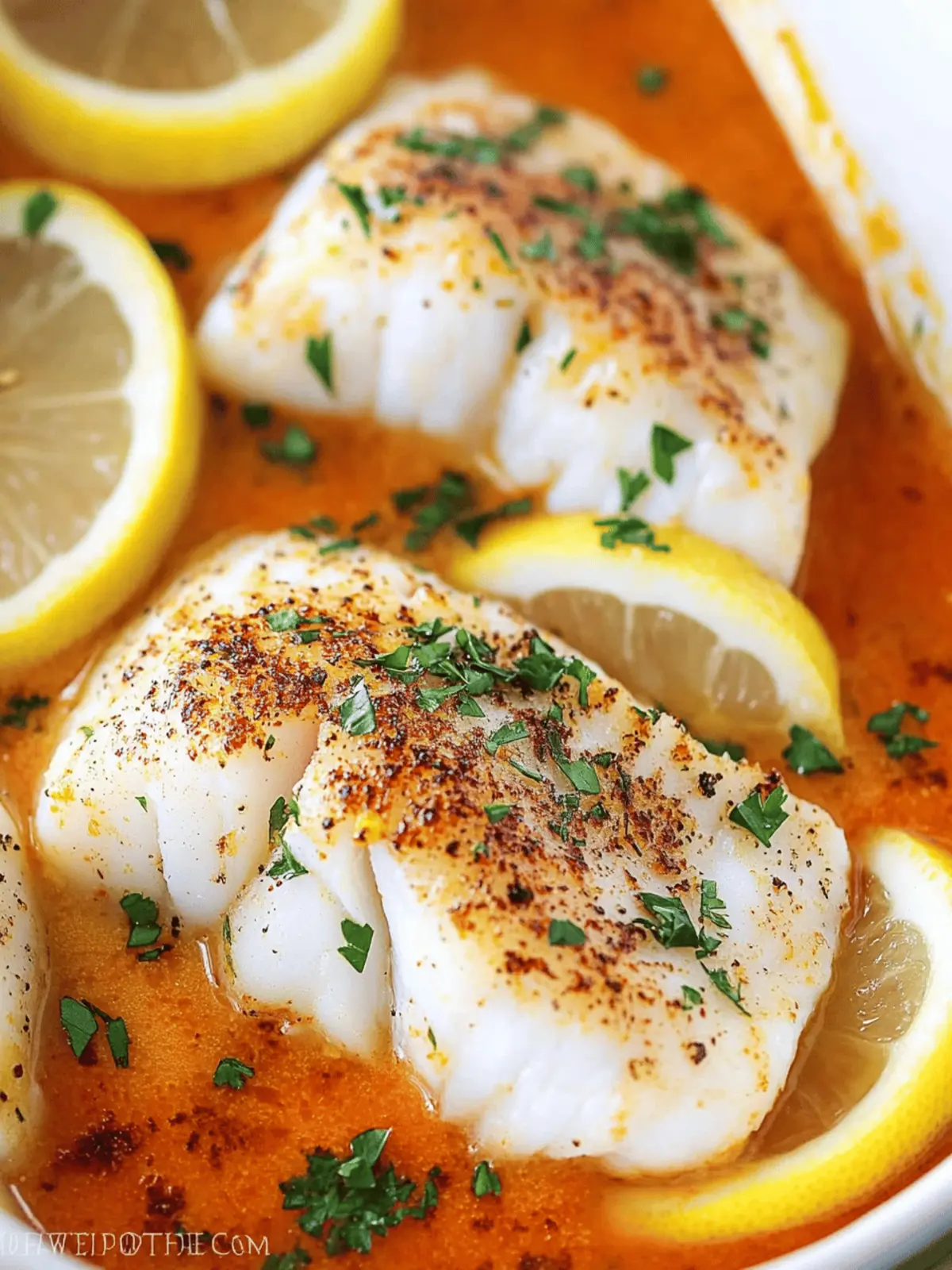 Lemon Butter Baked Cod