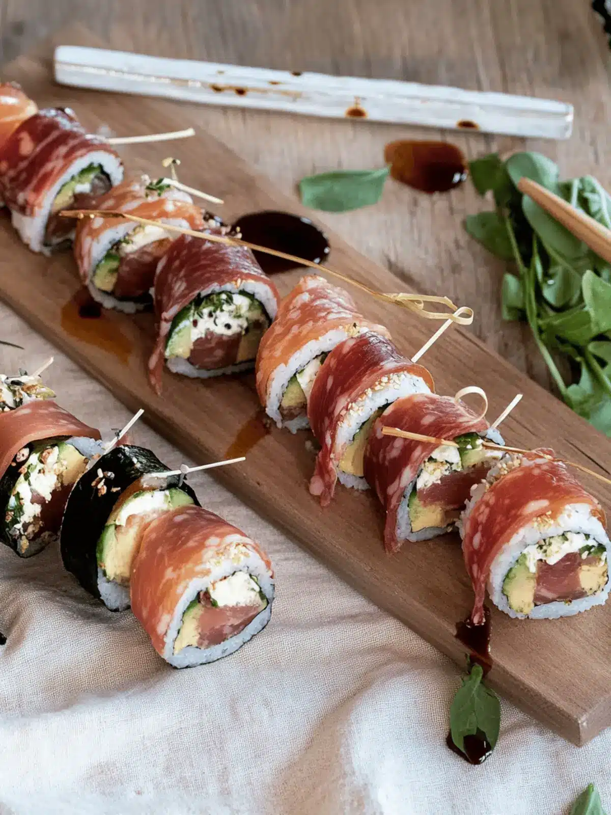 Italian Charcuterie Sushi Rolls