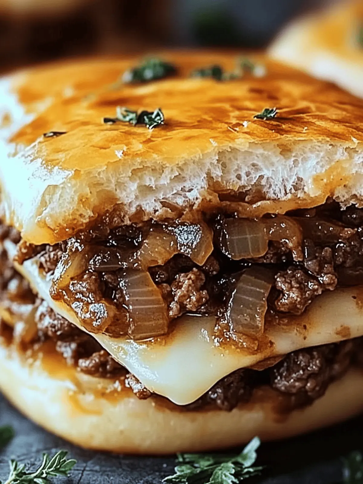 French Onion Beef Sloppy Joes